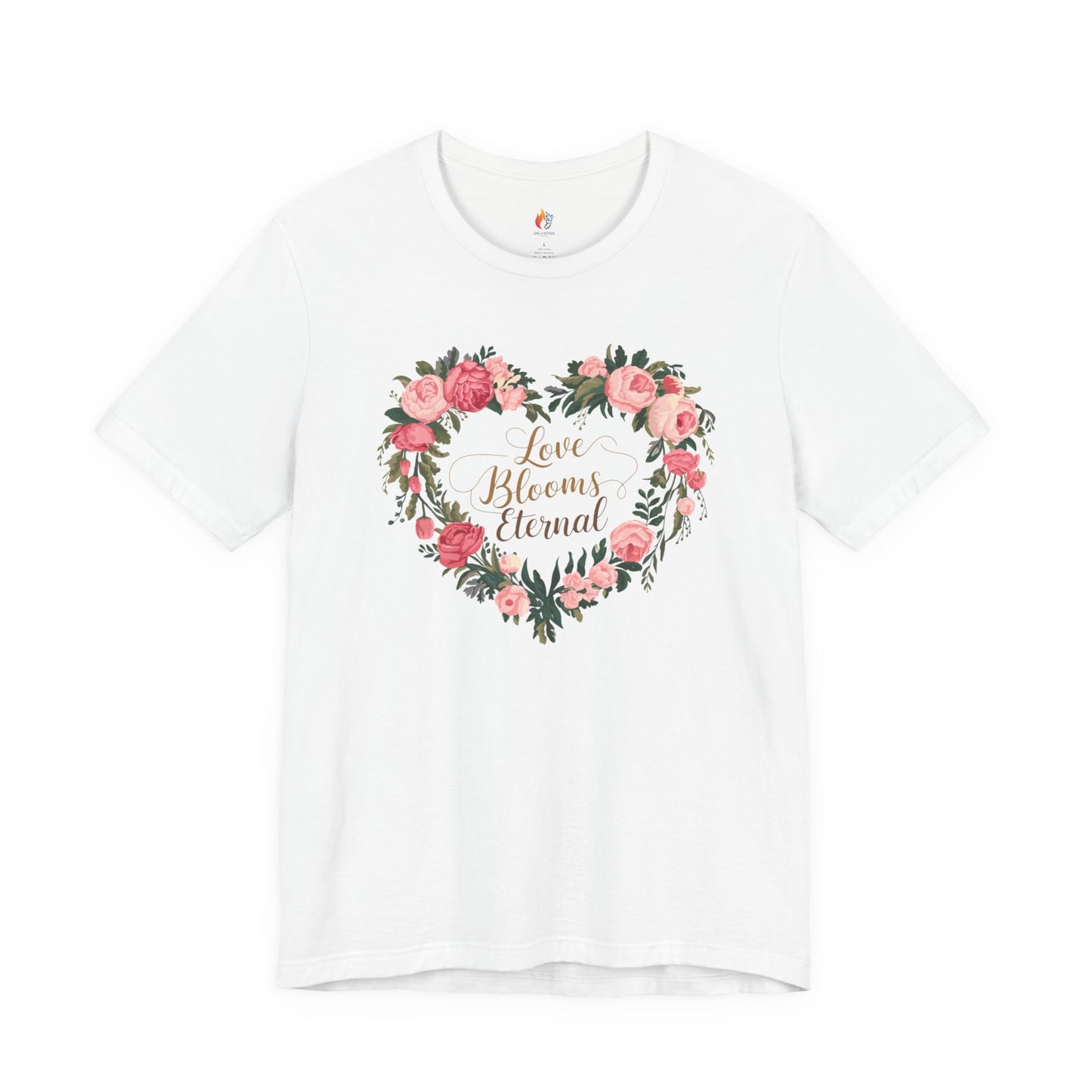 Love Blooms Eternal T-Shirt, Valentine’s Day T-shirt, Cute Valentine Shirt, Love Graphic Tee, Unisex Valentine Outfit, Gift for Him or Her, Romantic Holiday Tee