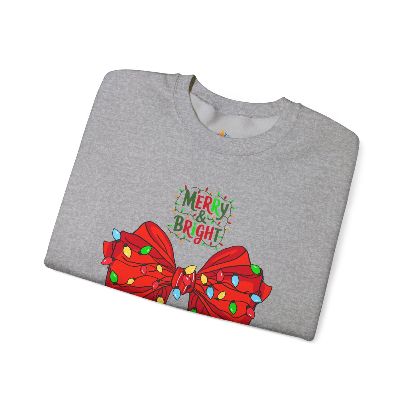 Merry & Bright, Christmas Sweatshirt, Unisex Crewneck, Holiday Season Outfit, Winter Sweatshirt