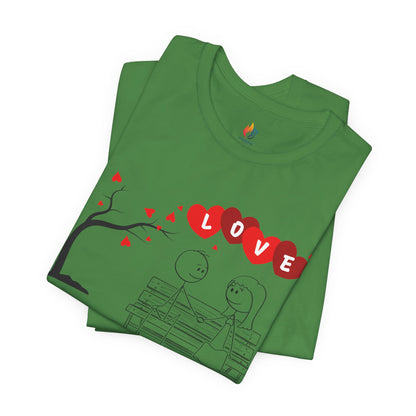 Couple Valentine’s Day T-shirt, Cute Valentine Shirt, Love Graphic Tee, Unisex Valentine Outfit, Gift for Him or Her, Romantic Holiday Tee