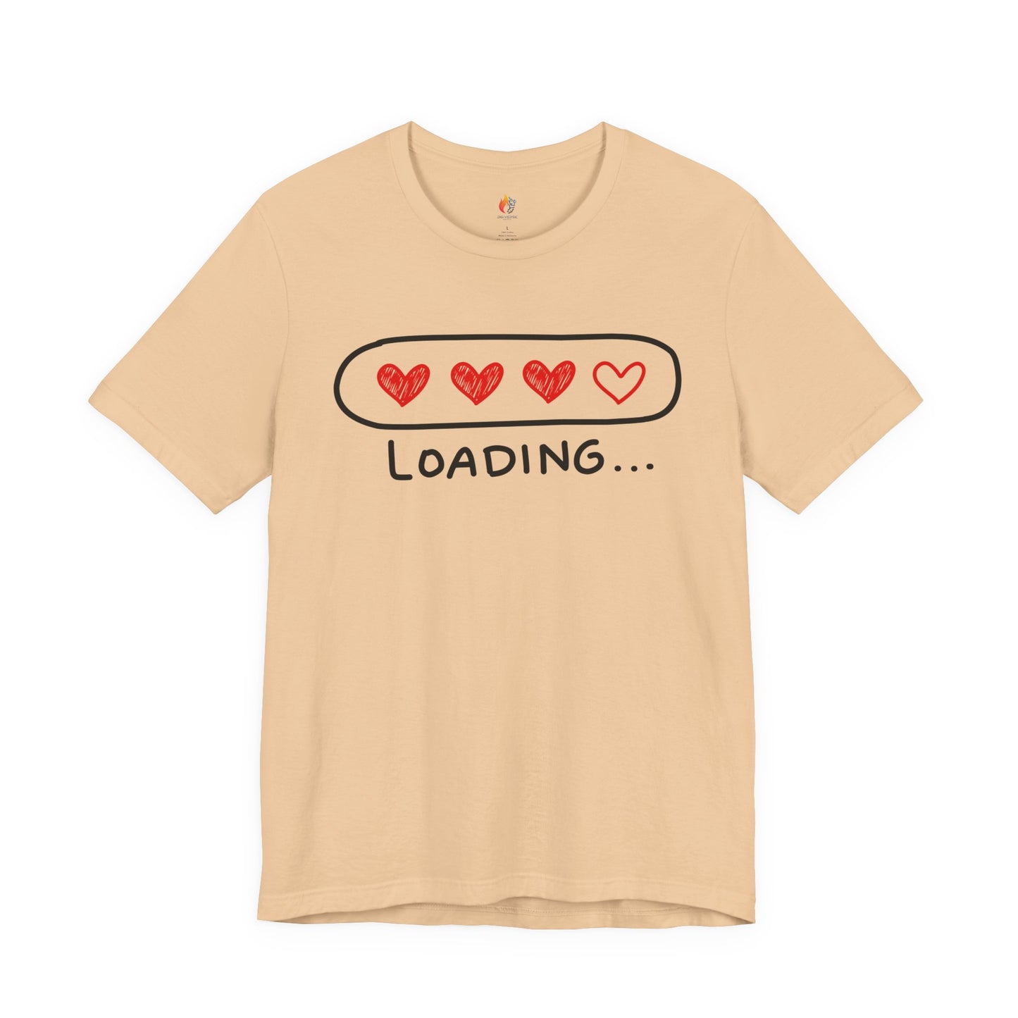 Love loading T-Shirt, Valentine’s Day T-shirt, Cute Valentine Shirt, Love Graphic Tee, Unisex Valentine Outfit, Gift for Him or Her, Romantic Holiday Tee