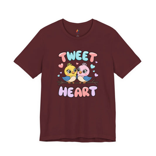 Tweet Heart T-Shirt, Valentine’s Day T-shirt, Cute Valentine Shirt, Love Graphic Tee, Unisex Valentine Outfit, Gift for Him or Her, Romantic Holiday Tee