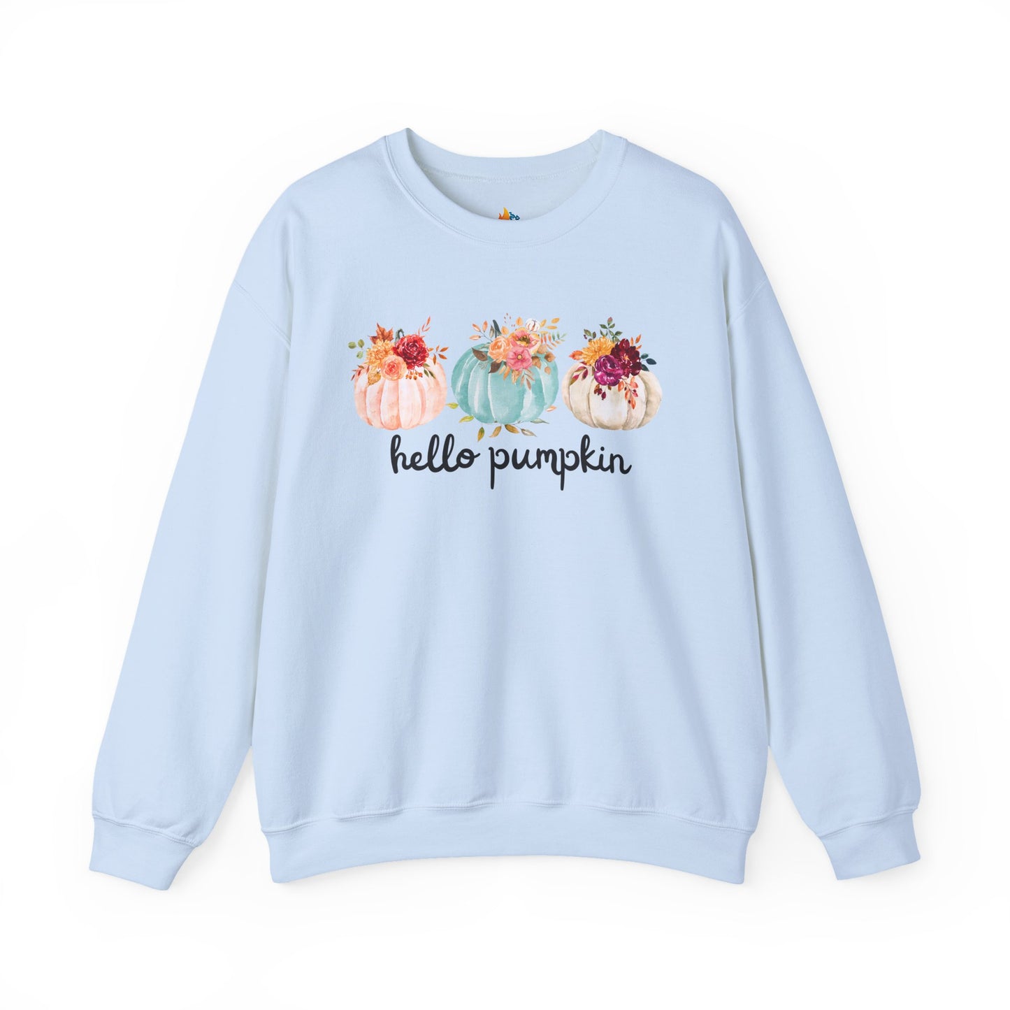 Hello Pumpkin Sweatshirt, Unisex Crewneck, Fall Season Outfit, Cozy Fall Gift, Halloween gift