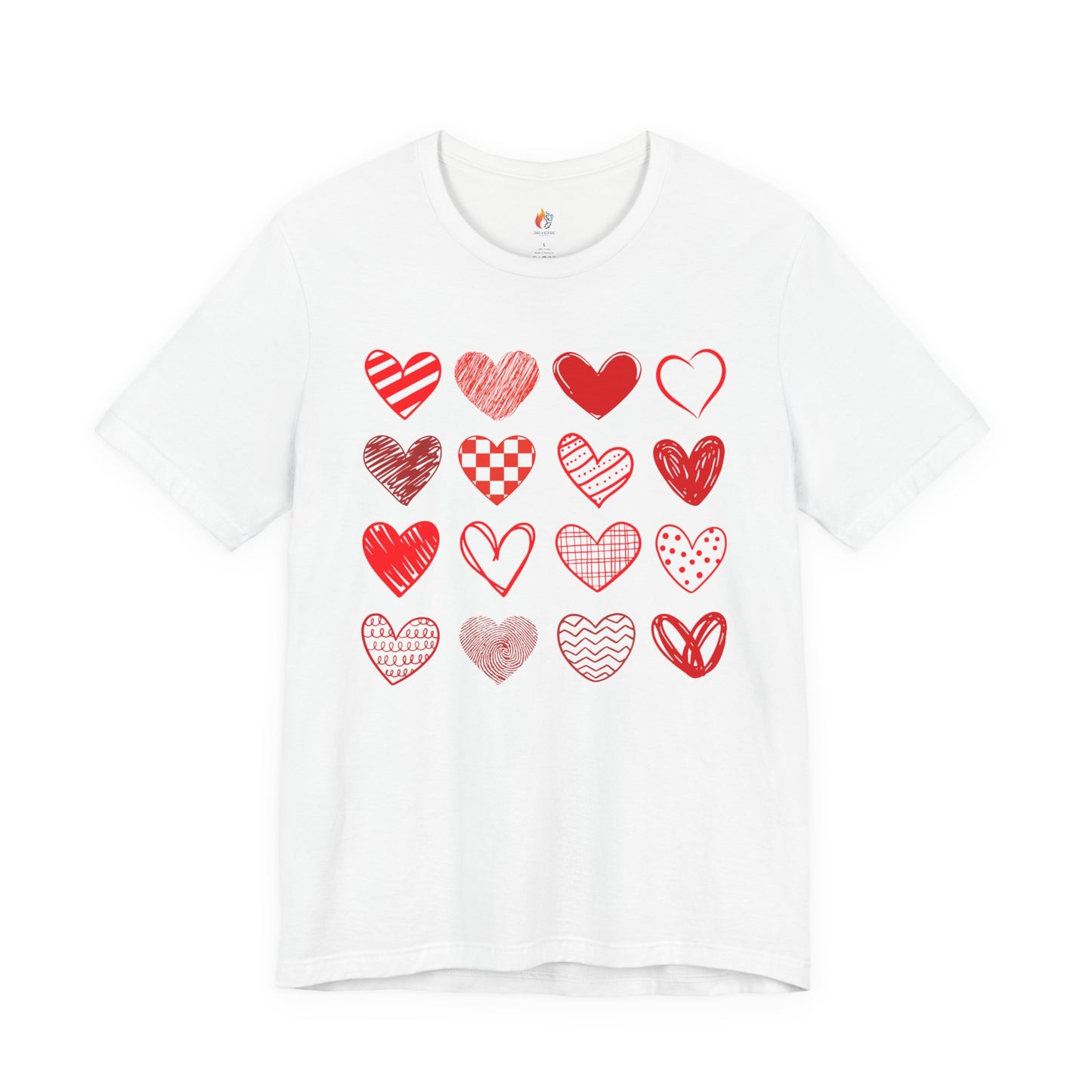 Hearts T-Shirt, Valentine’s Day T-shirt, Cute Valentine Shirt, Love Graphic Tee, Unisex Valentine Outfit, Gift for Him or Her, Romantic Holiday Tee