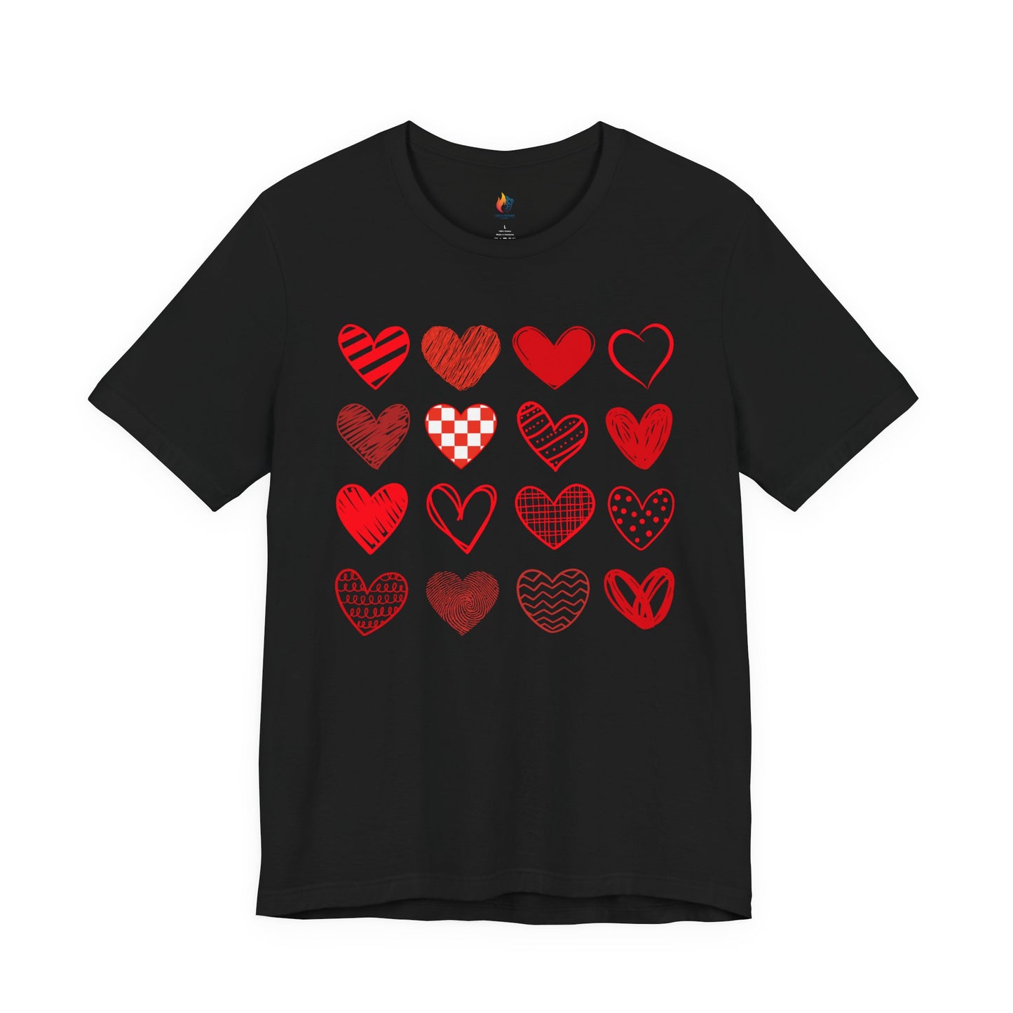 Hearts T-Shirt, Valentine’s Day T-shirt, Cute Valentine Shirt, Love Graphic Tee, Unisex Valentine Outfit, Gift for Him or Her, Romantic Holiday Tee