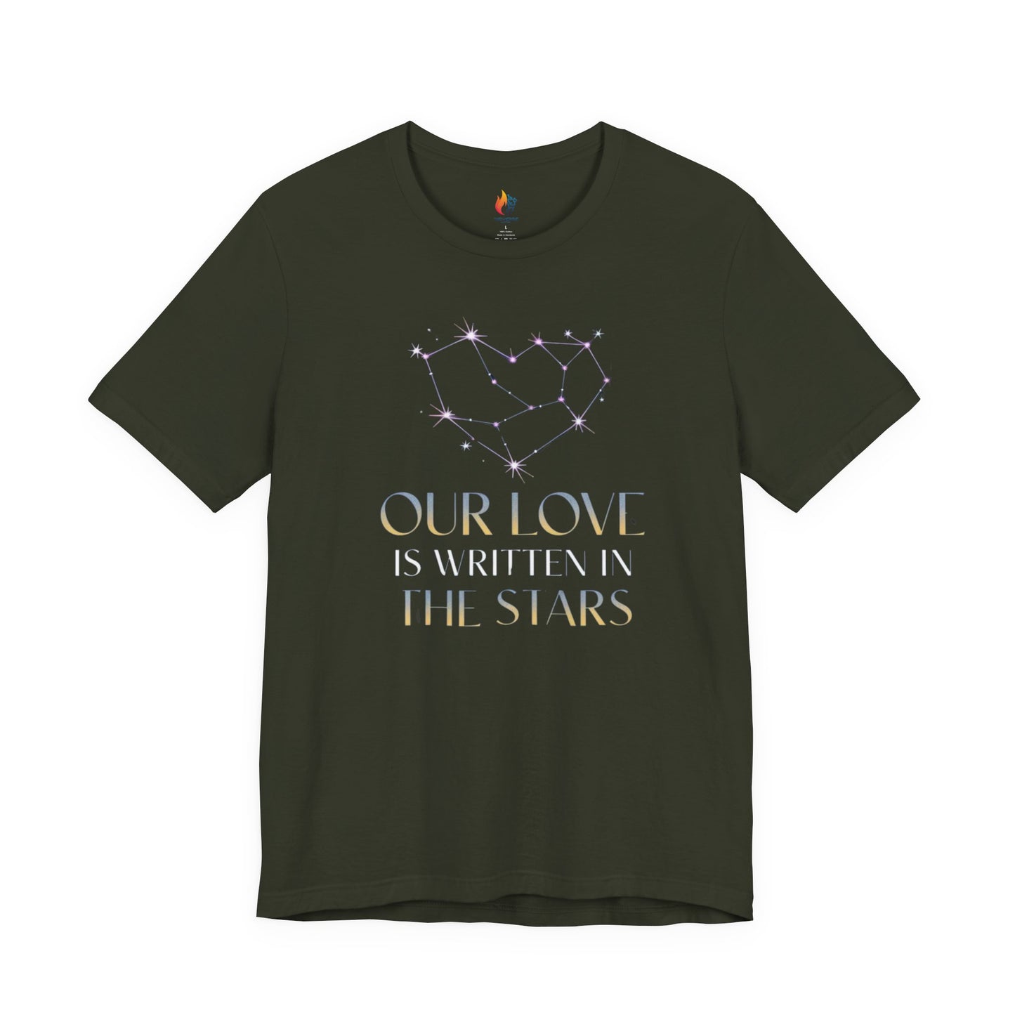 Love is written on the Stars T-Shirt, Valentine’s Day T-shirt, Cute Valentine Shirt, Love Graphic Tee, Unisex Valentine Outfit, Gift for Him or Her, Romantic Holiday Tee