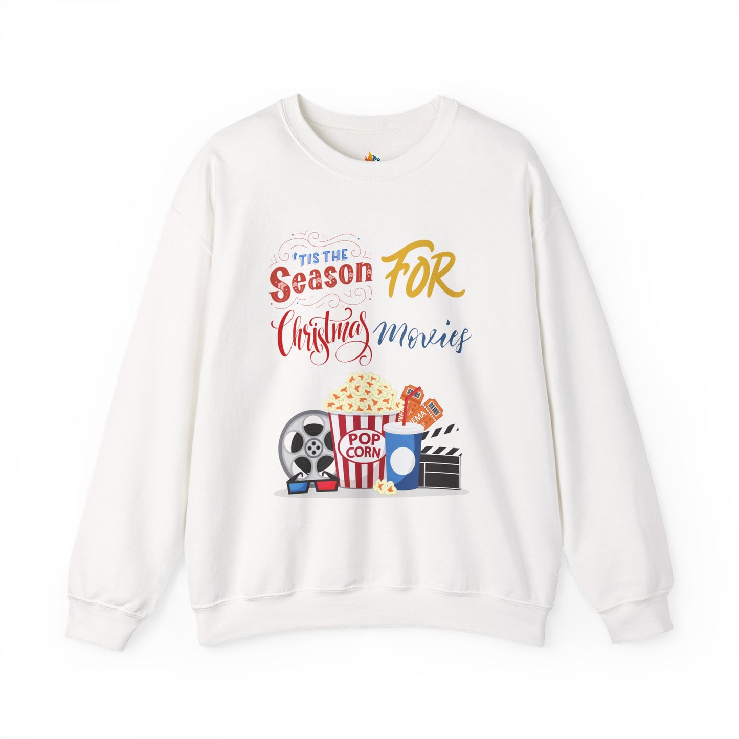 Tis the season for Christmas movies Sweatshirt, Unisex Crewneck, Holiday Season Outfit, Winter Sweatshirt