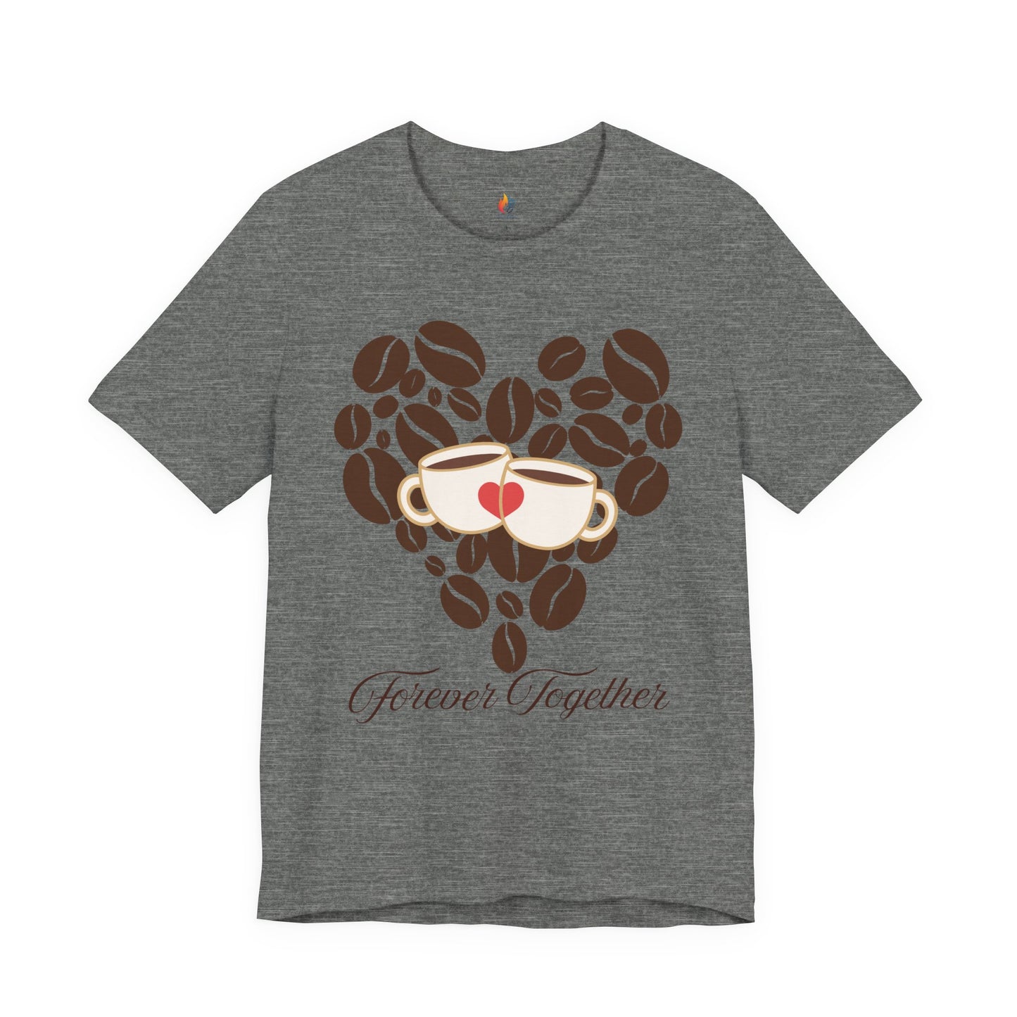 Coffee Lover, Forever Together T-Shirt, Valentine’s Day T-shirt, Cute Valentine Shirt, Love Graphic Tee, Unisex Valentine Outfit, Gift for Him or Her, Romantic Holiday Tee