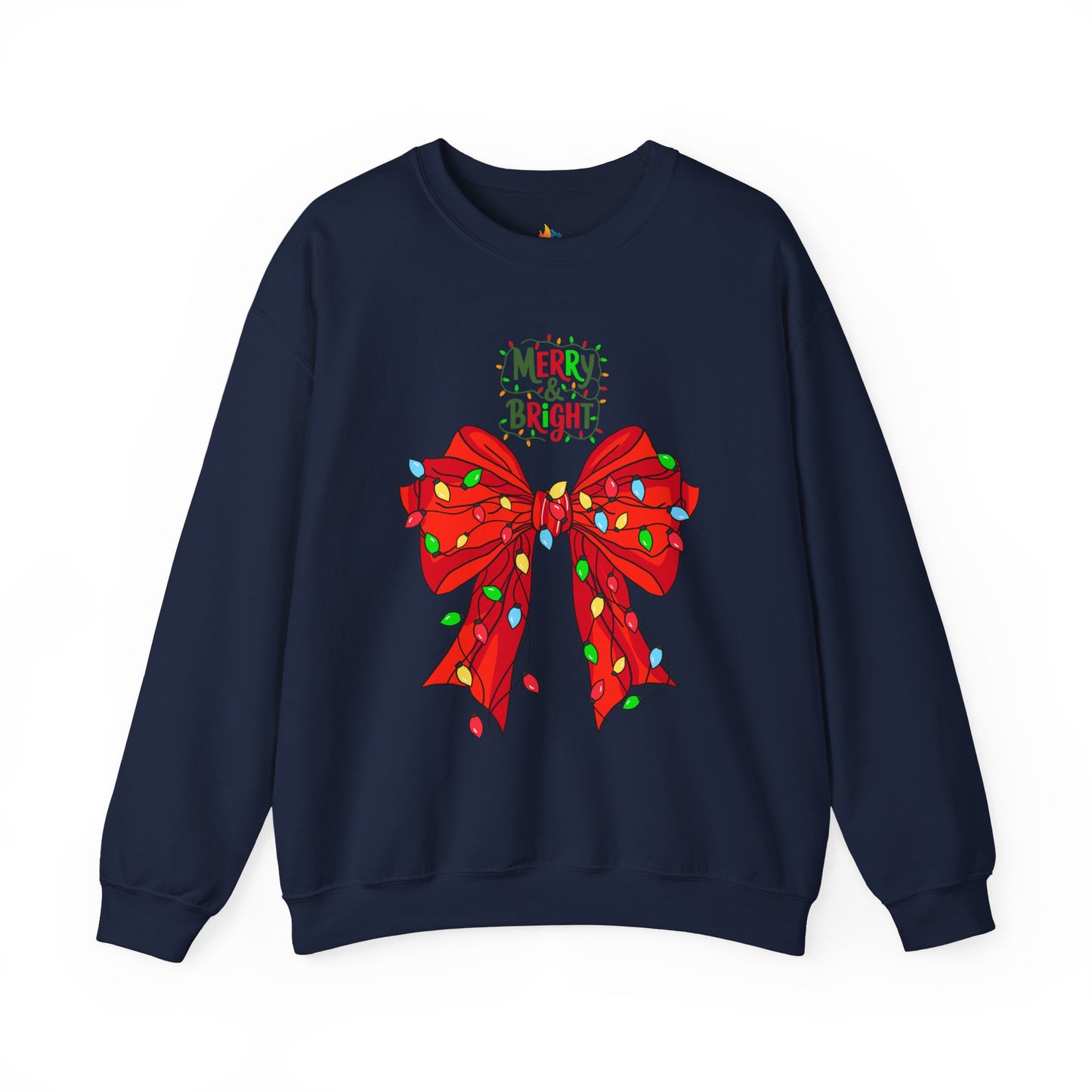 Merry & Bright, Christmas Sweatshirt, Unisex Crewneck, Holiday Season Outfit, Winter Sweatshirt