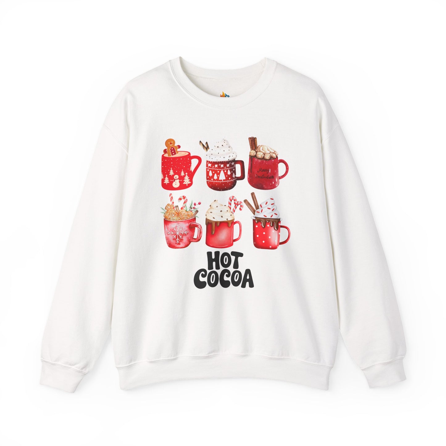 Hot Cocoa Christmas Sweatshirt, Unisex Crewneck, Holiday Season Outfit, Winter Sweatshirt