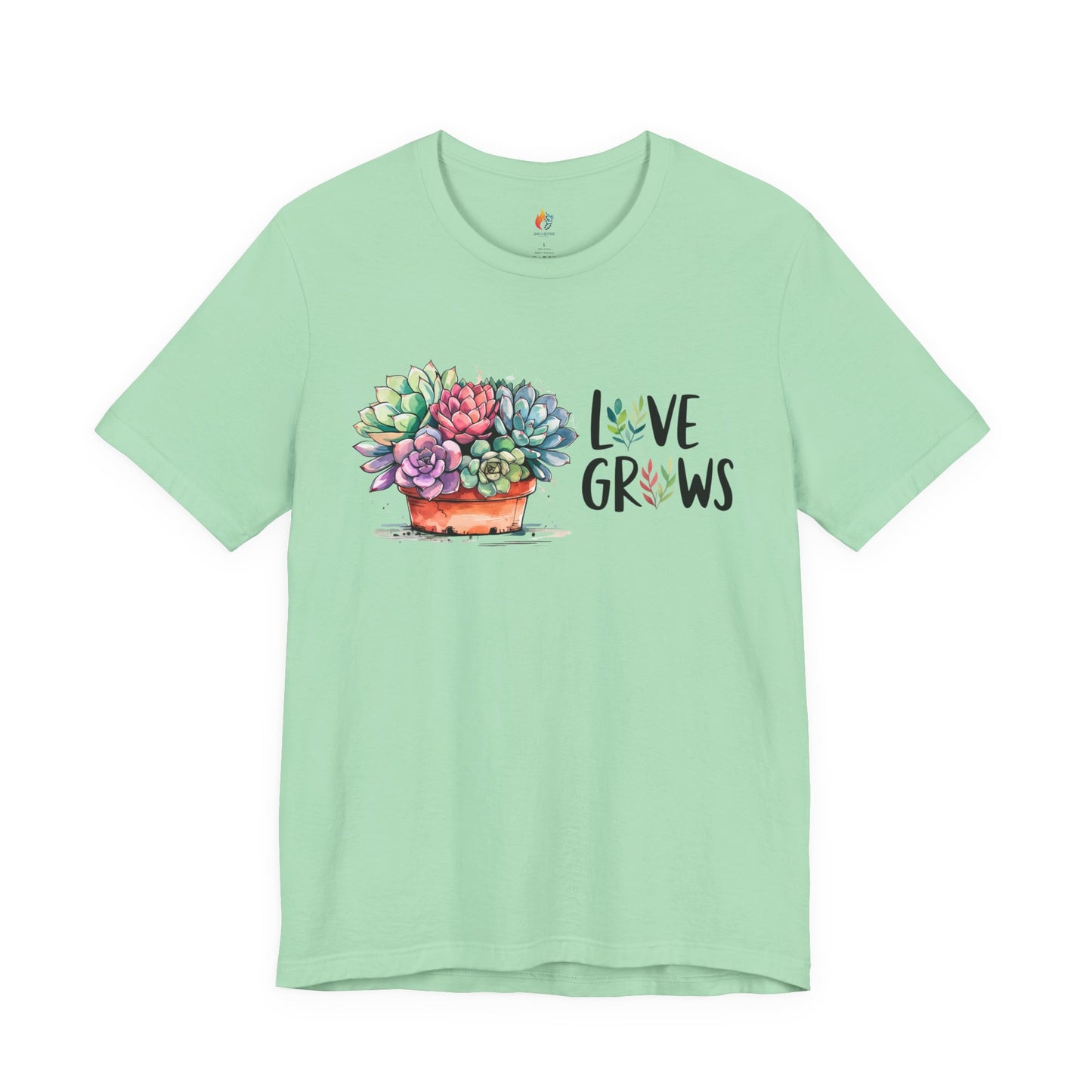 Love Grows T-Shirt - Unisex Short Sleeve, Valentines day Gift
