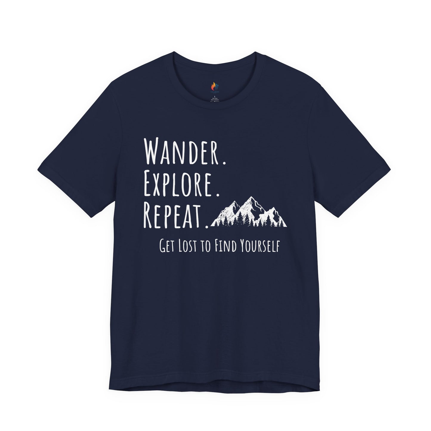 Travel lover T-Shirt - "Wander, Explore, Repeat", Adventure Graphic Tee