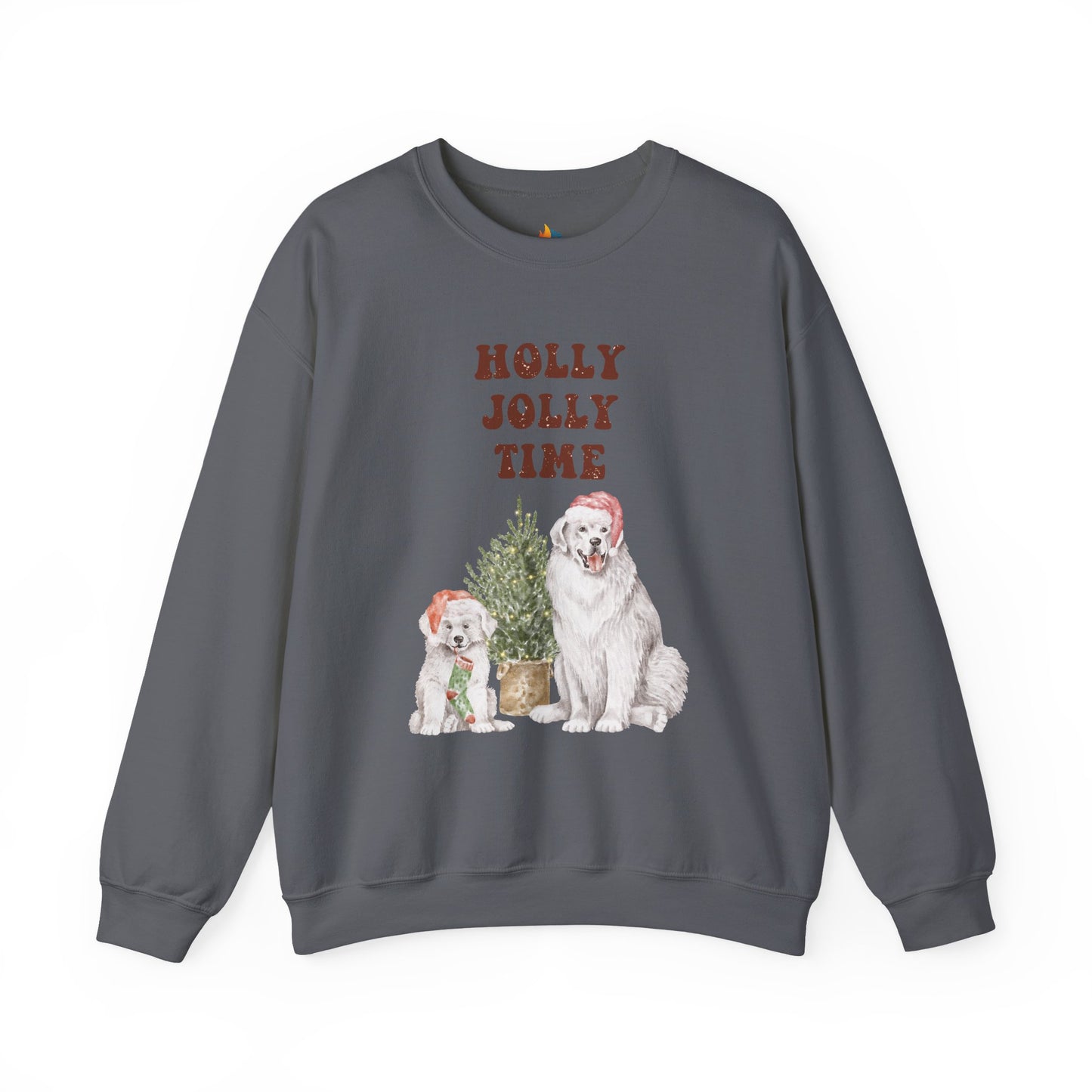 Holly Jolly Time, Christmas Sweatshirt, Unisex Crewneck, Holiday Season Outfit, Winter Sweatshirt
