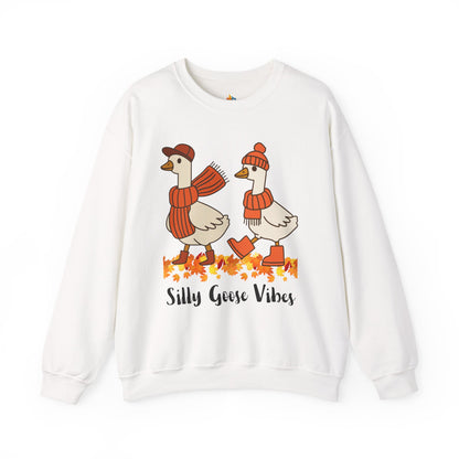 Silly goose vibes Sweatshirt, Unisex Crewneck, Funny Fall Apparel, Cozy Fall Gift