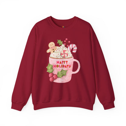 Happy Holidays, Christmas Sweatshirt, Unisex Crewneck, Holiday Season Outfit, Winter Sweatshirt
