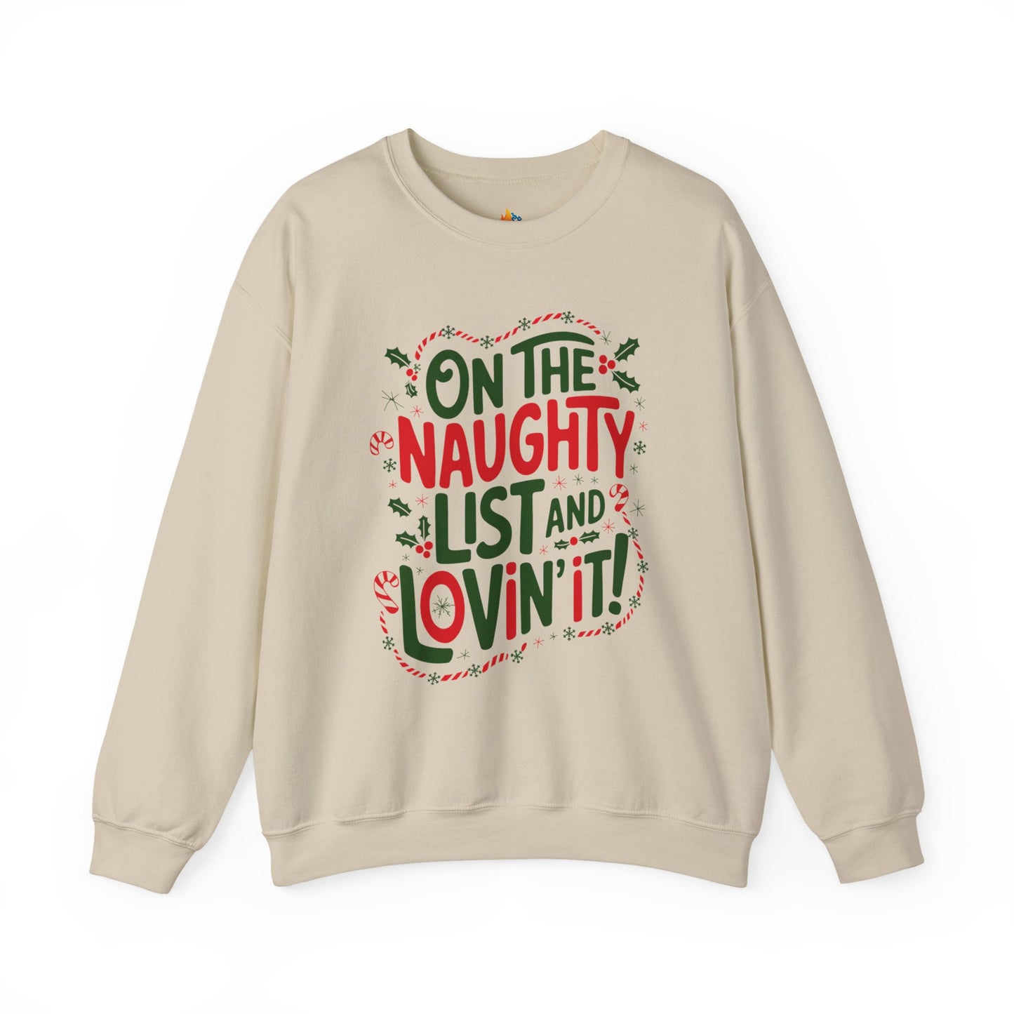 On the naughty list Christmas Sweatshirt, Unisex Crewneck, Holiday Season Outfit, Winter Sweatshirt