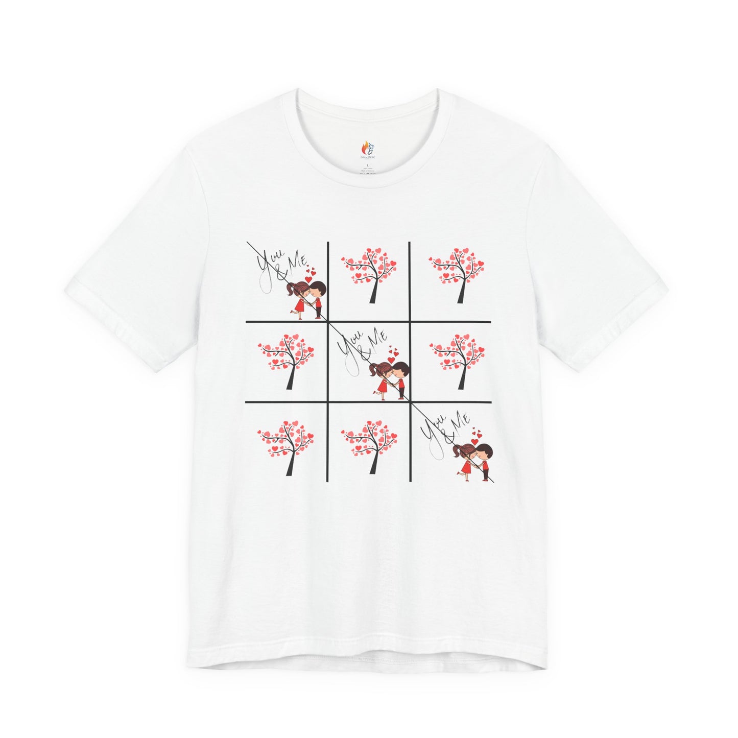 Love Tic Tac Toe T-Shirt, Valentine’s Day T-shirt, Cute Valentine Shirt, Love Graphic Tee, Unisex Valentine Outfit, Gift for Him or Her, Romantic Holiday Tee
