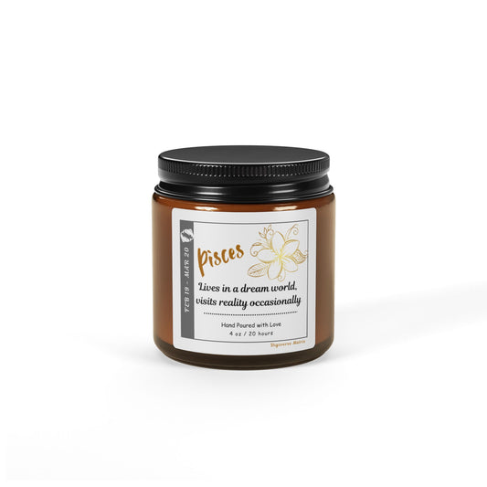 Pisces Candle, Zodiac Candle Collection, Astrology-Inspired Candles, Horoscope Gifts