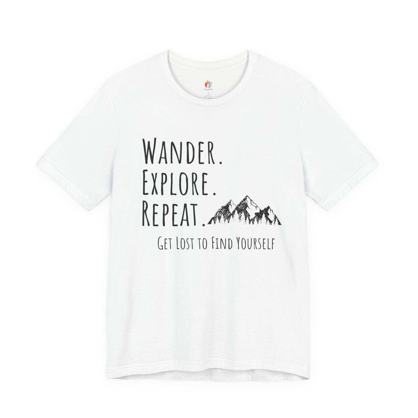 Travel lover T-Shirt - "Wander, Explore, Repeat", Adventure Graphic Tee