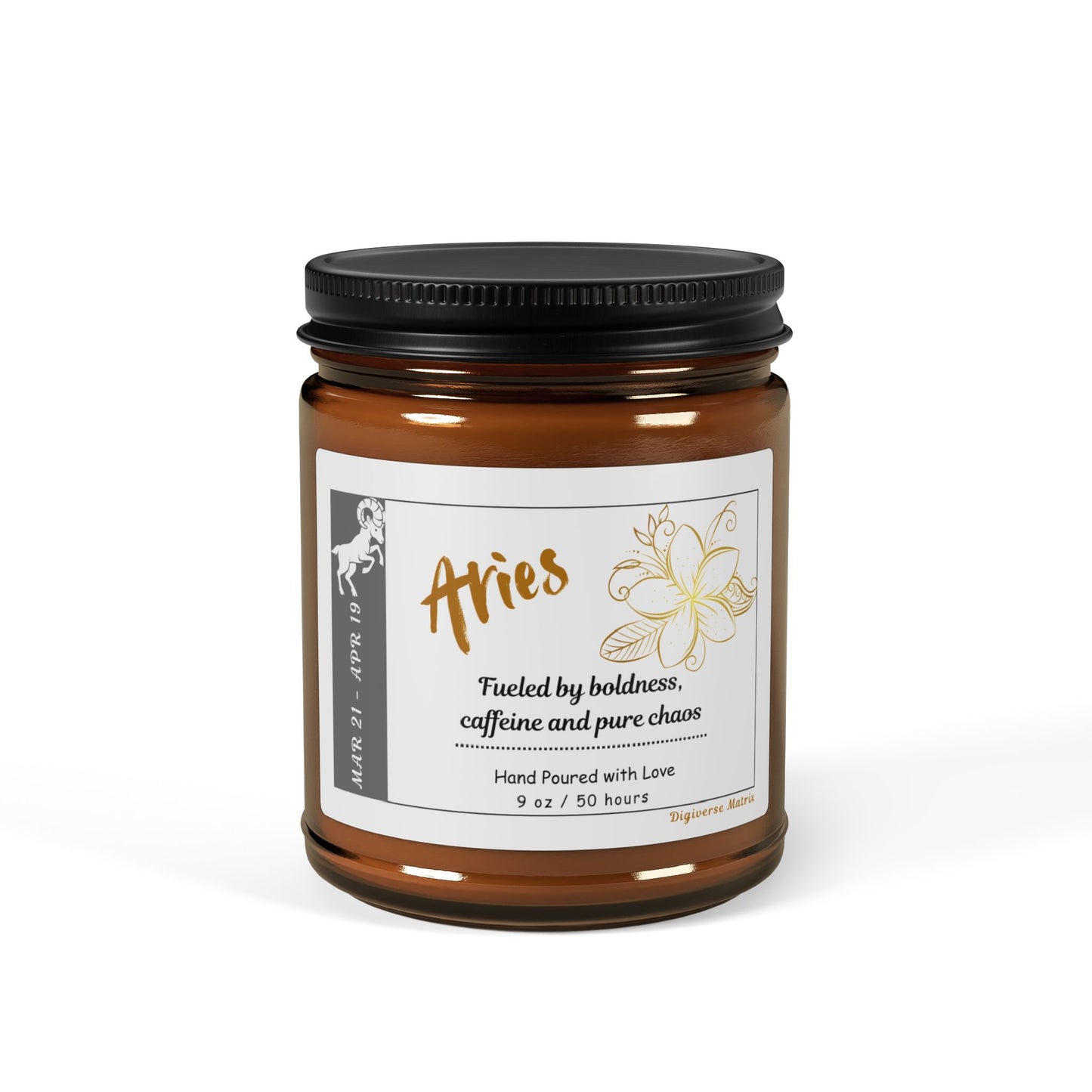 Aries Candle, Zodiac Candle Collection, Astrology-Inspired Candles, Horoscope Gifts