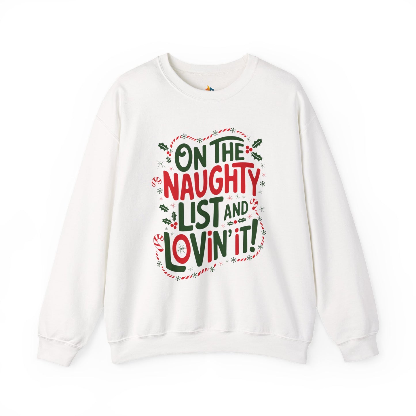 On the naughty list Christmas Sweatshirt, Unisex Crewneck, Holiday Season Outfit, Winter Sweatshirt
