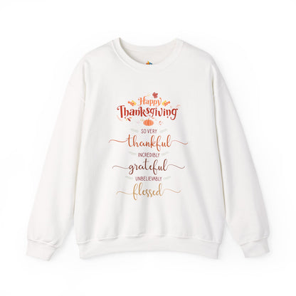 Happy Thanksgiving Sweatshirt, Unisex Crewneck, Fall Season Outfit, Cozy Fall Gift