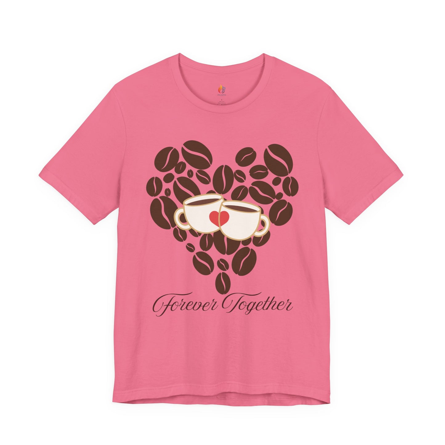 Coffee Lover, Forever Together T-Shirt, Valentine’s Day T-shirt, Cute Valentine Shirt, Love Graphic Tee, Unisex Valentine Outfit, Gift for Him or Her, Romantic Holiday Tee