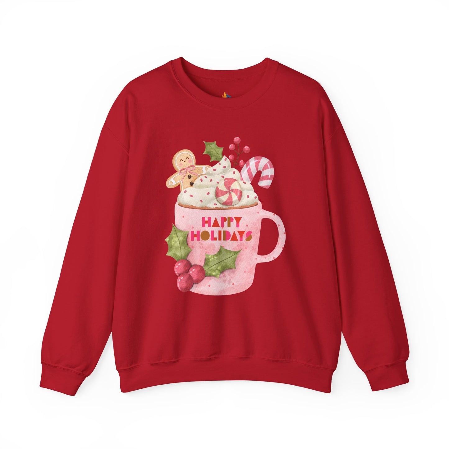 Happy Holidays, Christmas Sweatshirt, Unisex Crewneck, Holiday Season Outfit, Winter Sweatshirt