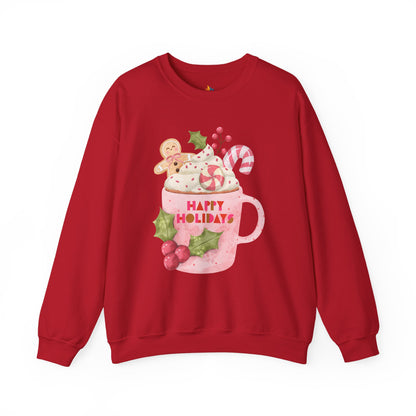 Happy Holidays, Christmas Sweatshirt, Unisex Crewneck, Holiday Season Outfit, Winter Sweatshirt