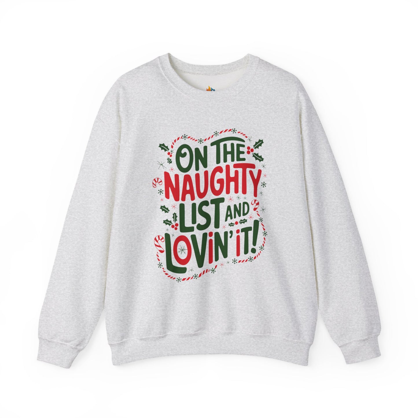 On the naughty list Christmas Sweatshirt, Unisex Crewneck, Holiday Season Outfit, Winter Sweatshirt