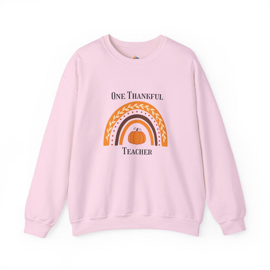 Thankful Teacher, Thanksgiving Sweatshirt, Unisex Crewneck, Fall Season Outfit, Cozy Fall Gift