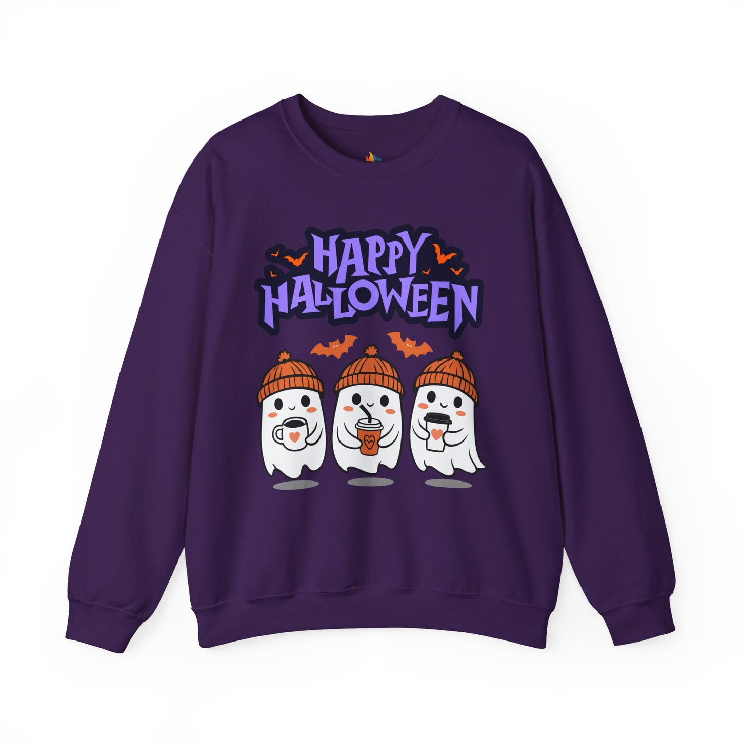 Ghost Happy Halloween Sweatshirt, Unisex Crewneck, Fall Season Outfit, Cozy Fall Gift, Halloween Gift