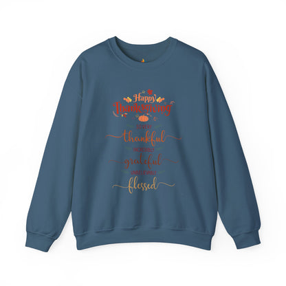 Happy Thanksgiving Sweatshirt, Unisex Crewneck, Fall Season Outfit, Cozy Fall Gift