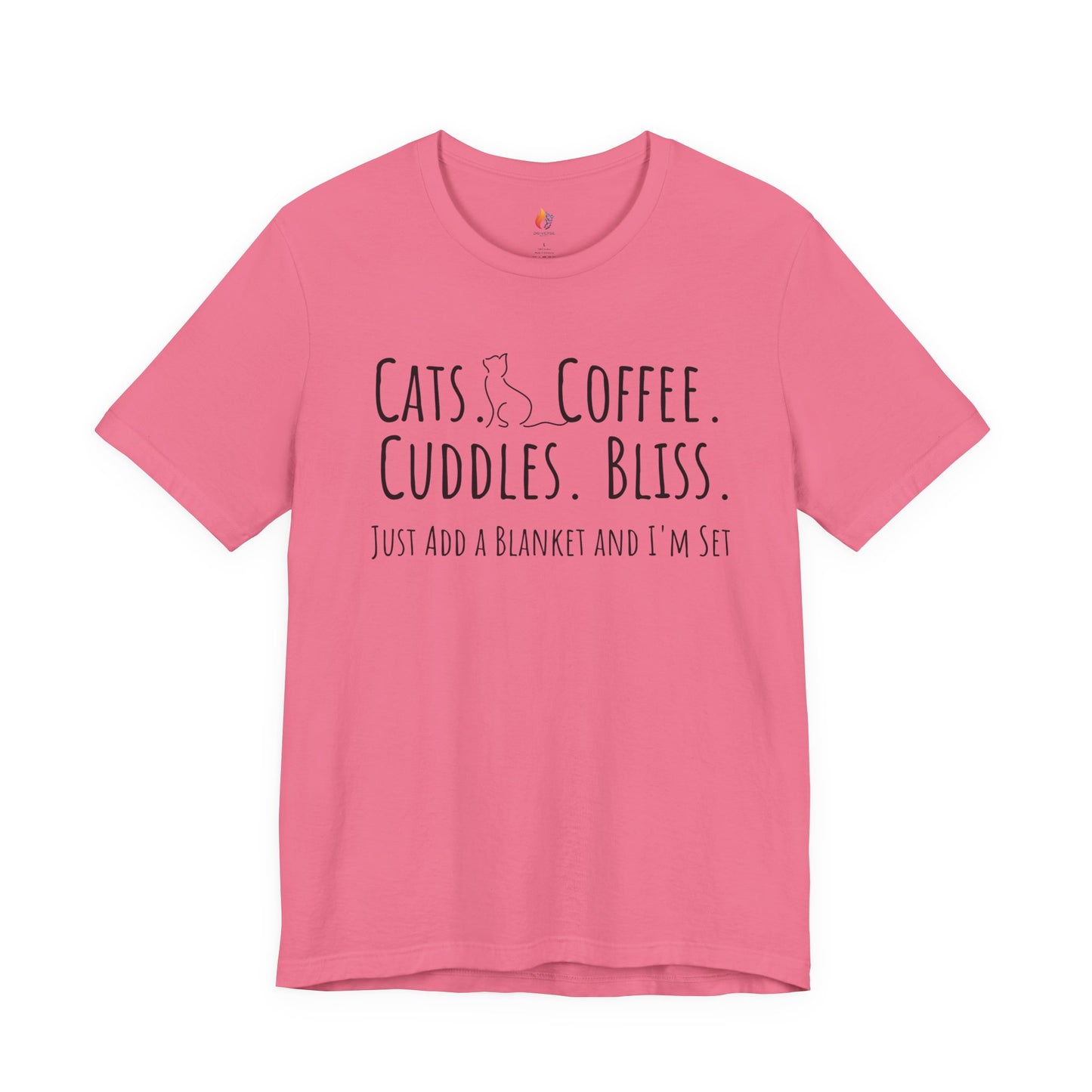 Cats, Coffee, Cuddles, Bliss - T-Shirt, Coffee lover, Cat Lover, Pet Lover Tee