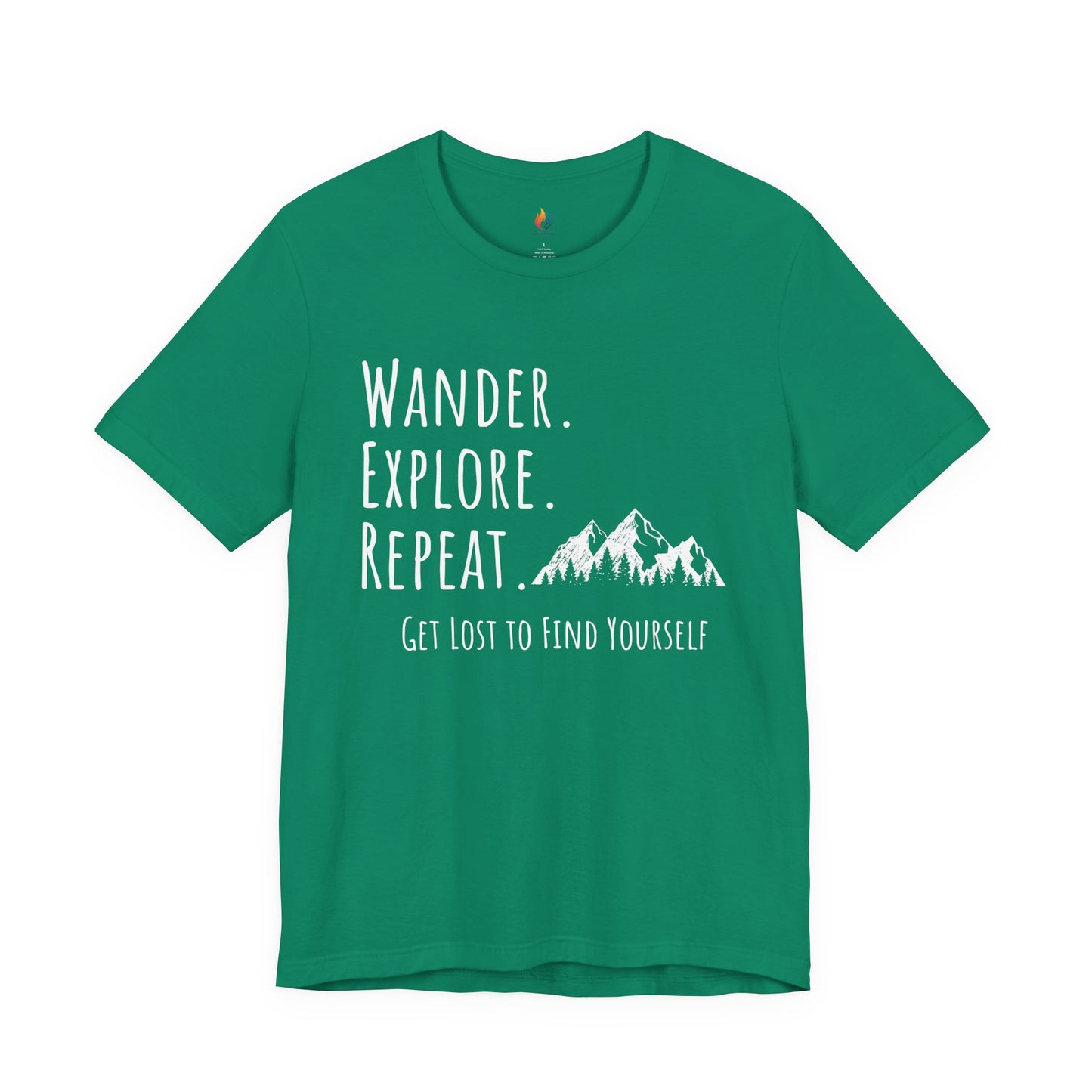 Travel lover T-Shirt - "Wander, Explore, Repeat", Adventure Graphic Tee