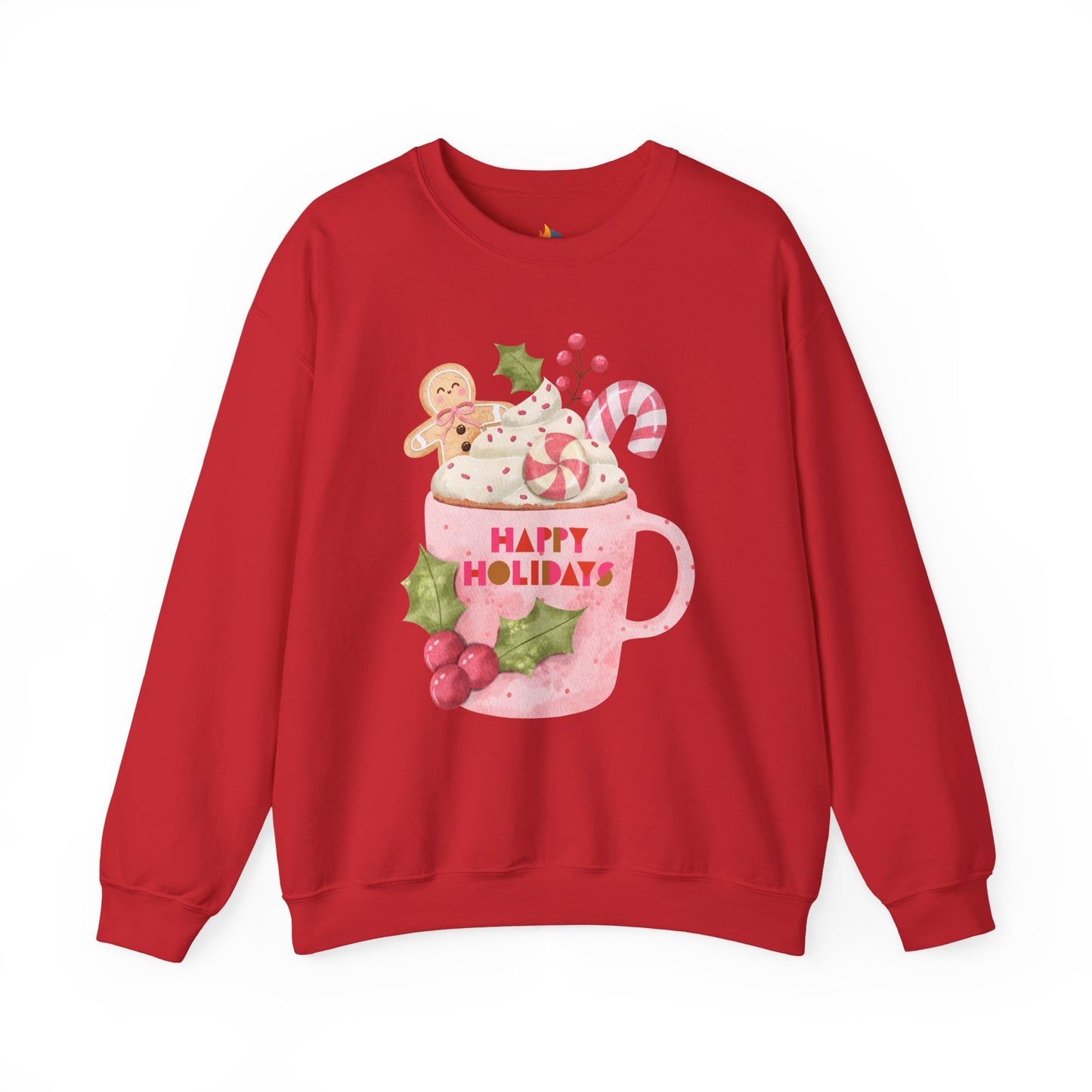 Happy Holidays, Christmas Sweatshirt, Unisex Crewneck, Holiday Season Outfit, Winter Sweatshirt