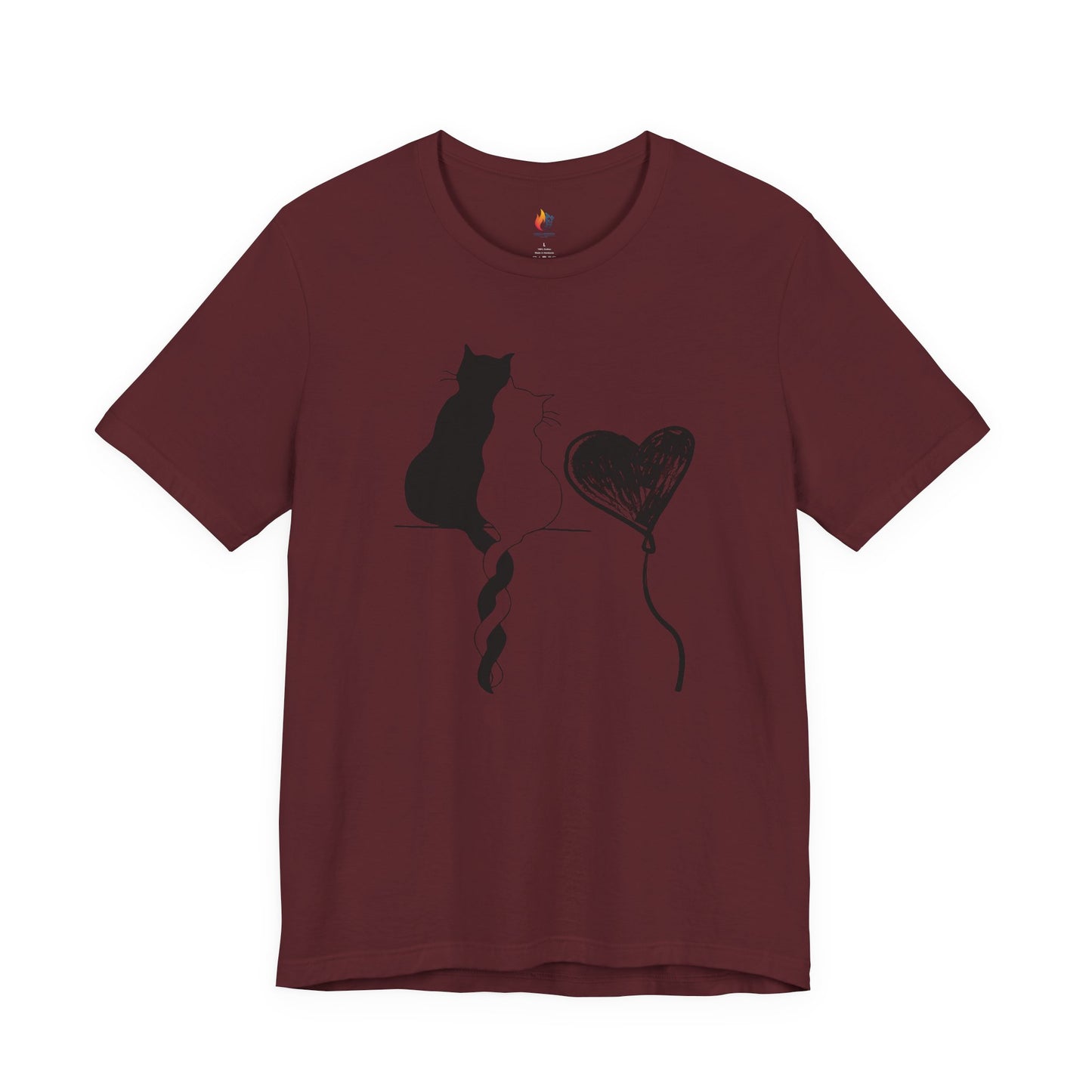 Cat Love T-Shirt, Valentine’s Day T-shirt, Cute Valentine Shirt, Love Graphic Tee, Unisex Valentine Outfit, Gift for Him or Her, Romantic Holiday Tee