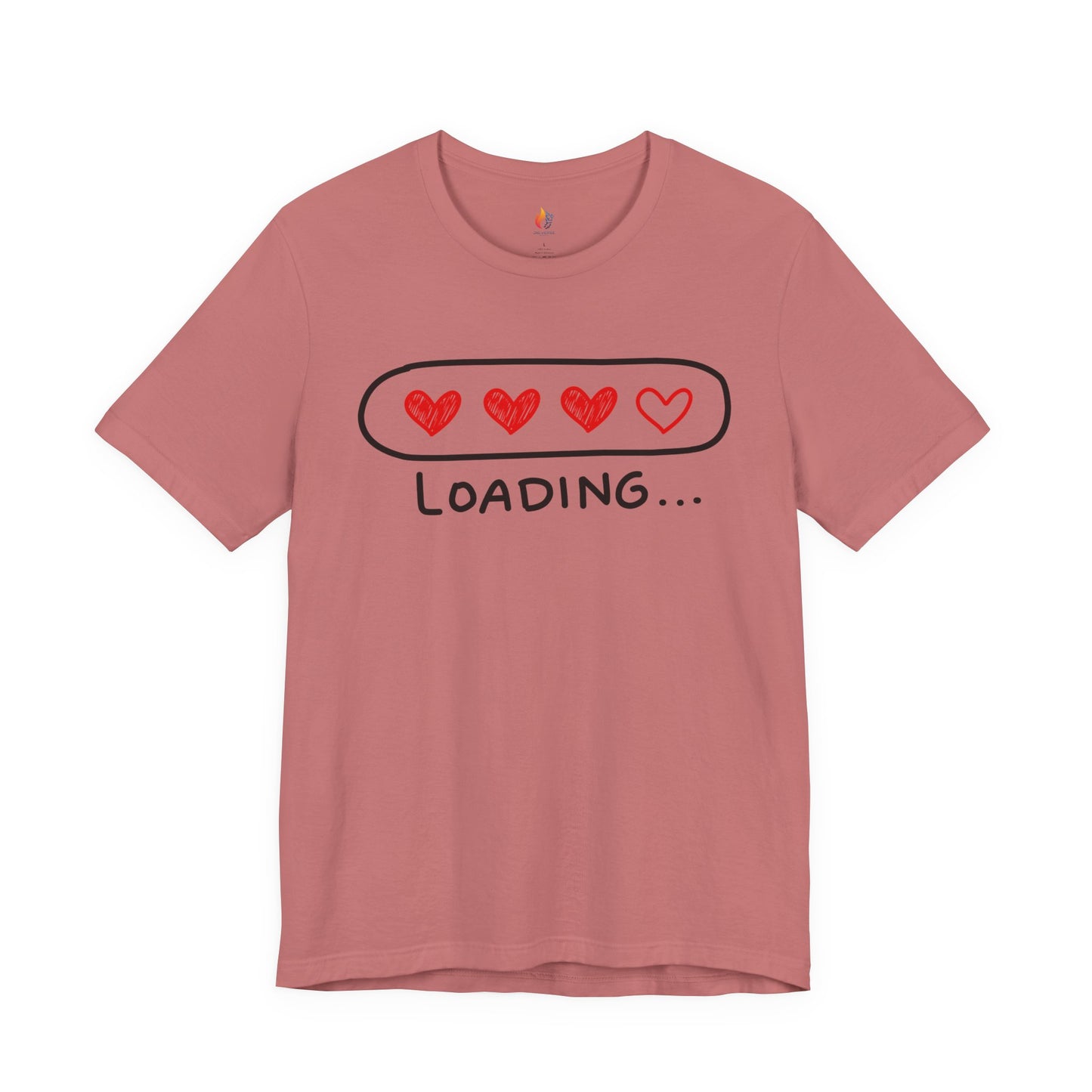 Love loading T-Shirt, Valentine’s Day T-shirt, Cute Valentine Shirt, Love Graphic Tee, Unisex Valentine Outfit, Gift for Him or Her, Romantic Holiday Tee