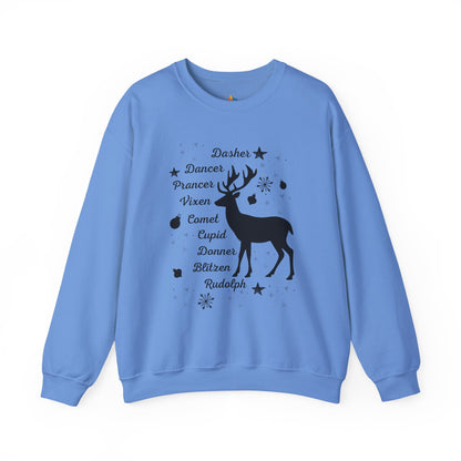 Reindeer, Christmas Sweatshirt, Unisex Crewneck, Holiday Season Outfit, Winter Sweatshirt