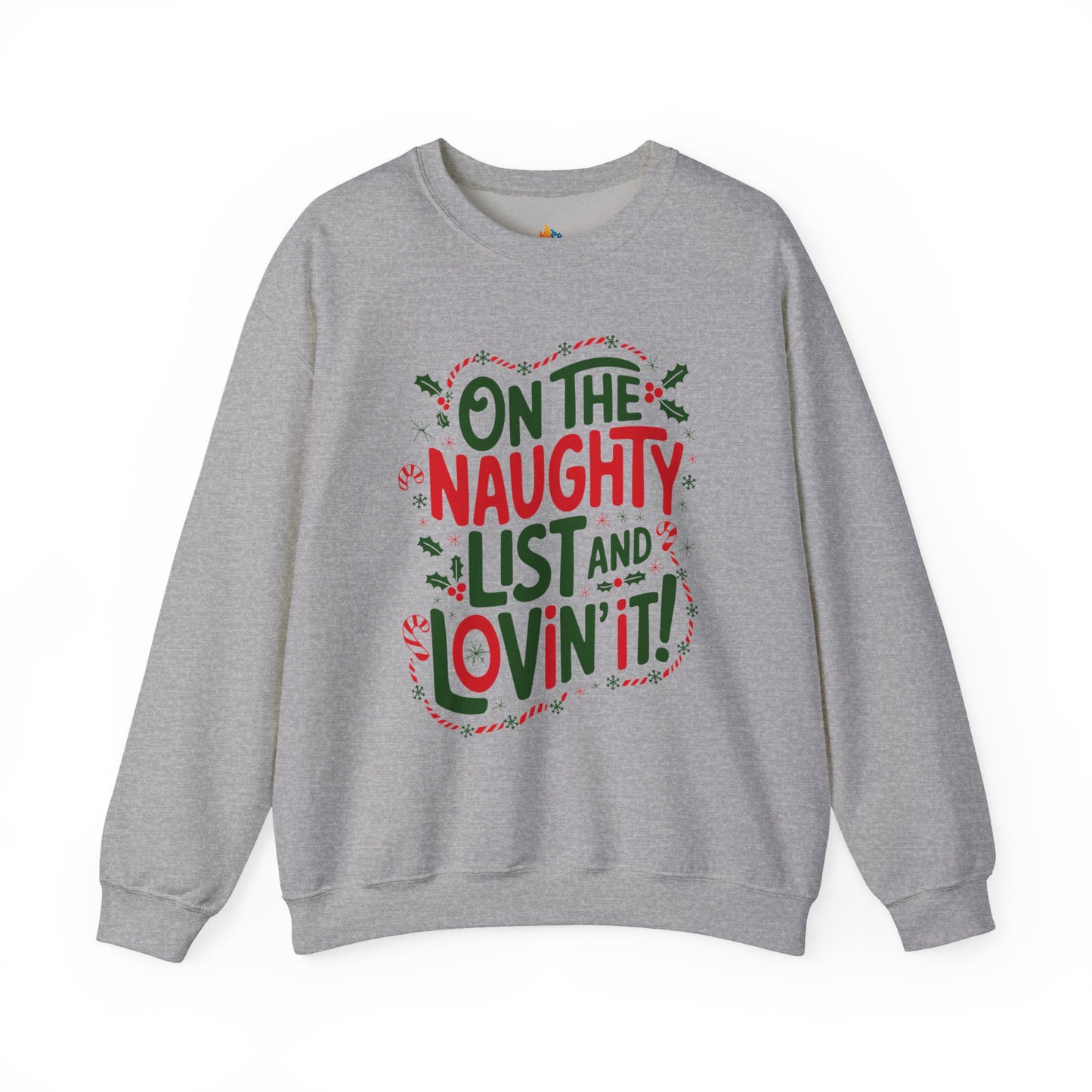 On the naughty list Christmas Sweatshirt, Unisex Crewneck, Holiday Season Outfit, Winter Sweatshirt