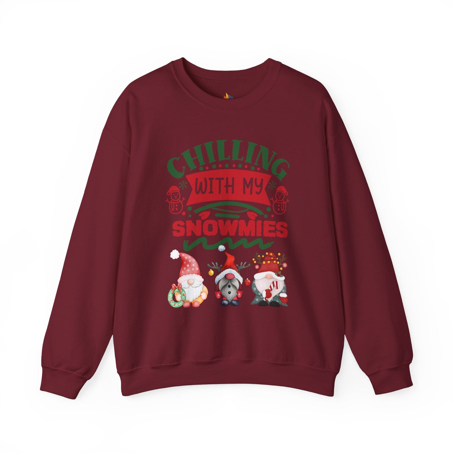 Chillin with my snowmies, Christmas Sweatshirt, Unisex Crewneck, Holiday Season Outfit, Winter Sweatshirt