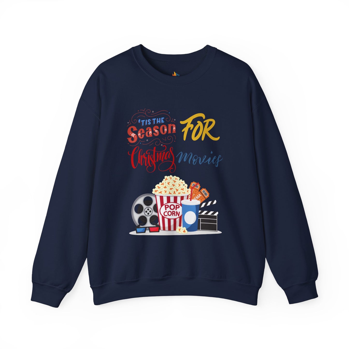 Tis the season for Christmas movies Sweatshirt, Unisex Crewneck, Holiday Season Outfit, Winter Sweatshirt