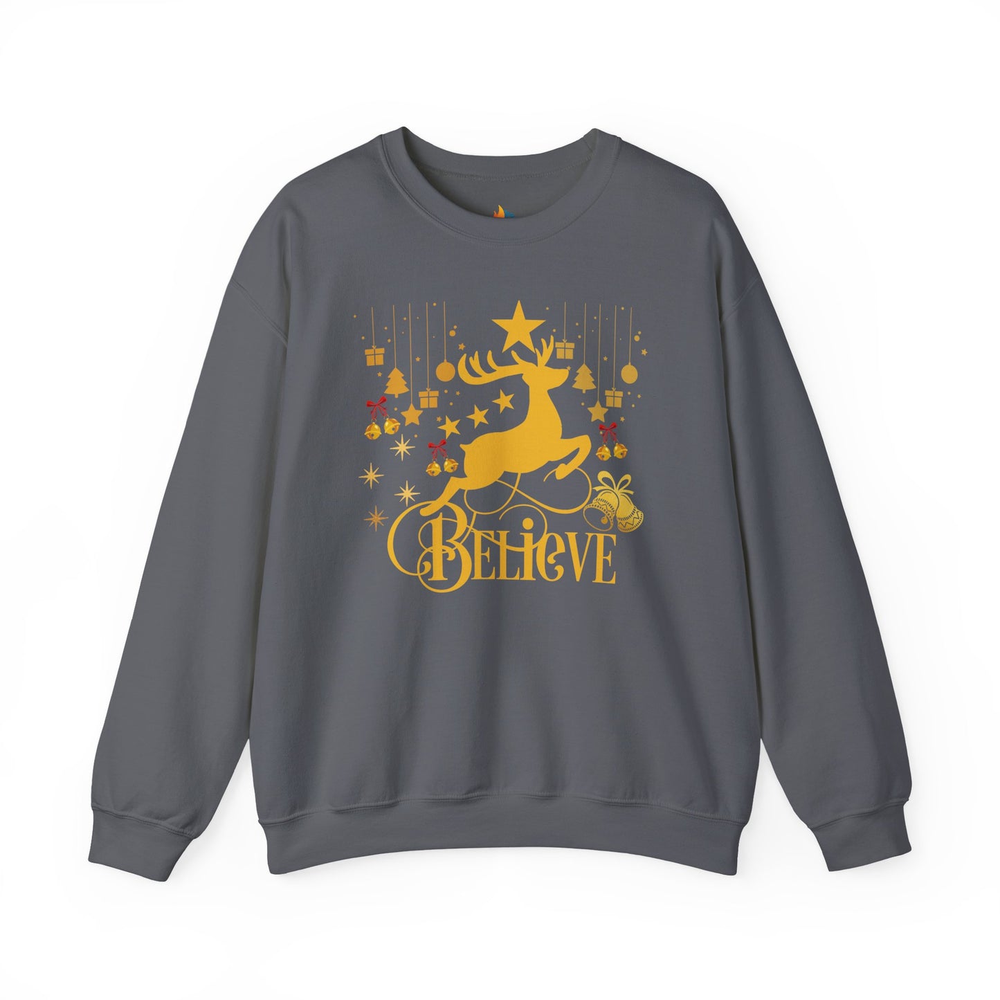 Believe, Christmas Sweatshirt, Unisex Crewneck, Holiday Season Outfit, Winter Sweatshirt