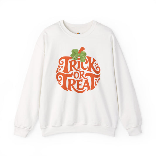 Trick or Treat Halloween Sweatshirt, Unisex Crewneck, Funny Halloween Apparel, Spooky Season Outfit, Cozy Fall Gift, Spooky Cute, Retro Halloween Gift