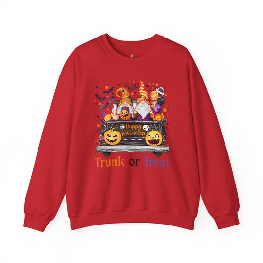 Halloween Trunk or Treat Sweatshirt, Unisex Crewneck, Funny Halloween Apparel, Spooky Season Outfit, Cozy Fall Gift, Spooky Cute, Retro Halloween Gift