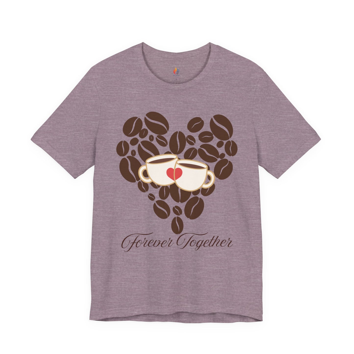 Coffee Lover, Forever Together T-Shirt, Valentine’s Day T-shirt, Cute Valentine Shirt, Love Graphic Tee, Unisex Valentine Outfit, Gift for Him or Her, Romantic Holiday Tee