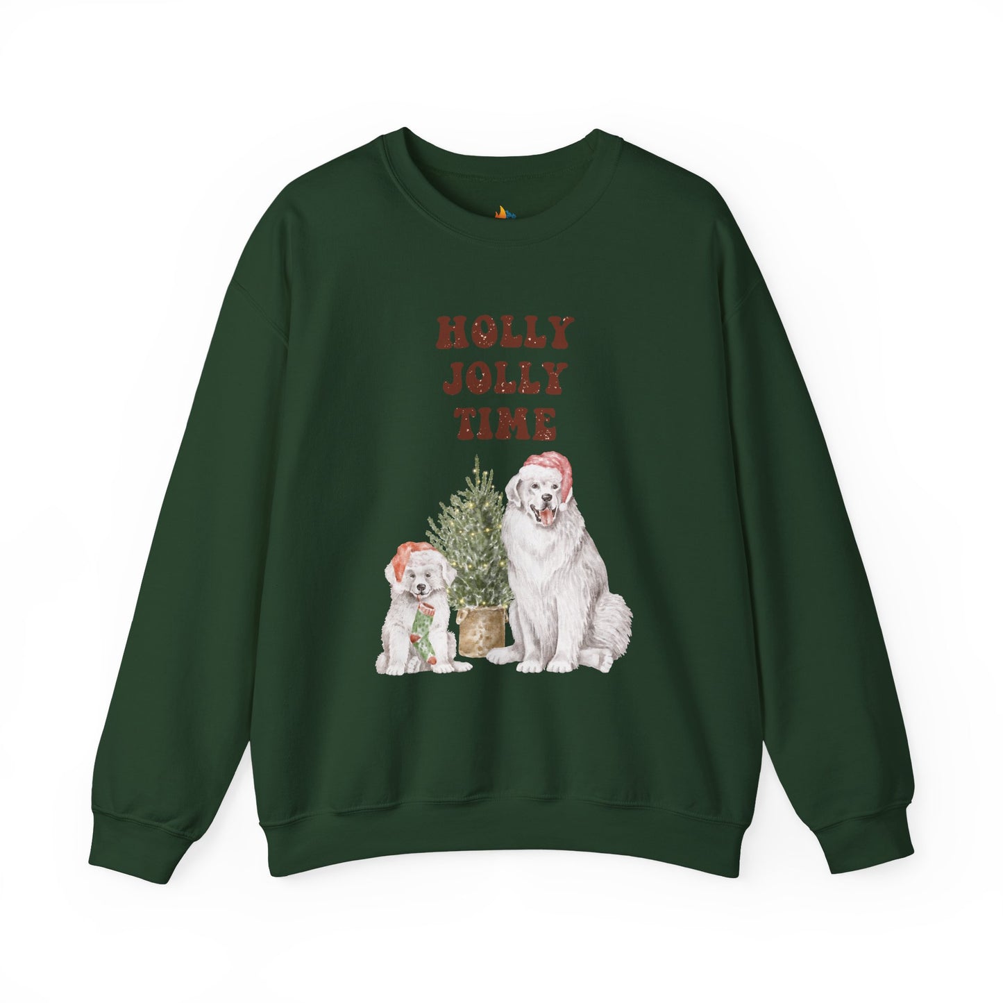 Holly Jolly Time, Christmas Sweatshirt, Unisex Crewneck, Holiday Season Outfit, Winter Sweatshirt