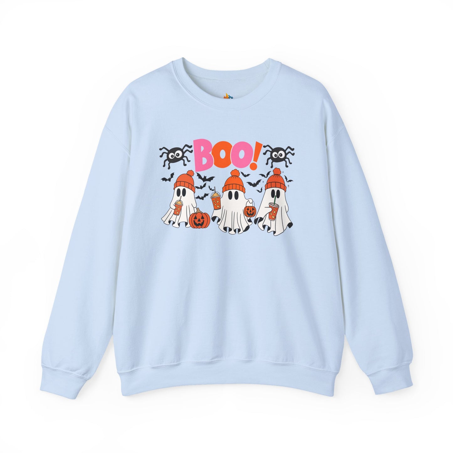 Boo Ghosts Halloween Sweatshirt, Unisex Crewneck, Funny Halloween Apparel, Spooky Season Outfit, Cozy Fall Gift, Spooky Cute, Retro Halloween Gift