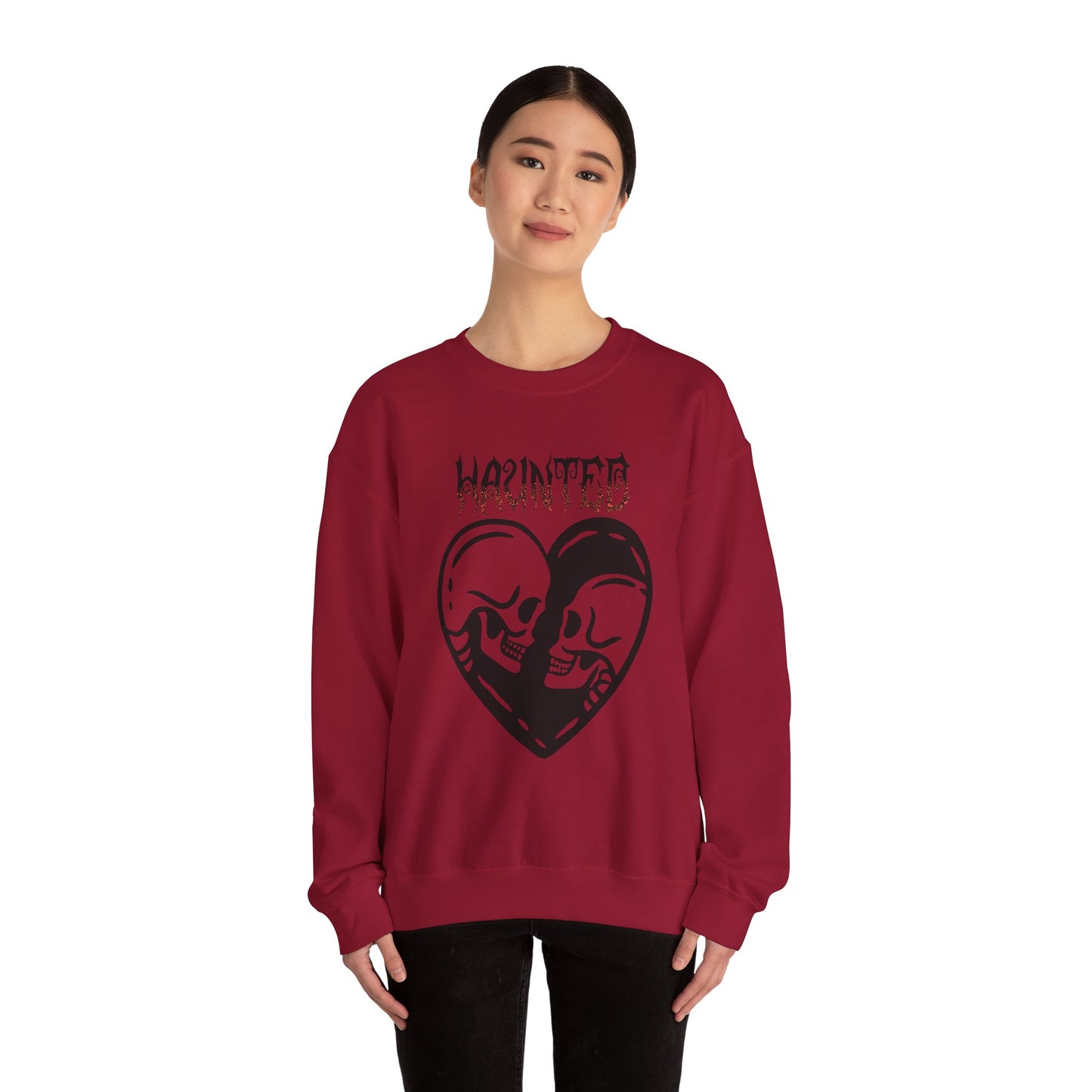 Haunted Sweatshirt, Unisex Crewneck, Fall Season Outfit, Cozy Fall Gift, Halloween Gift