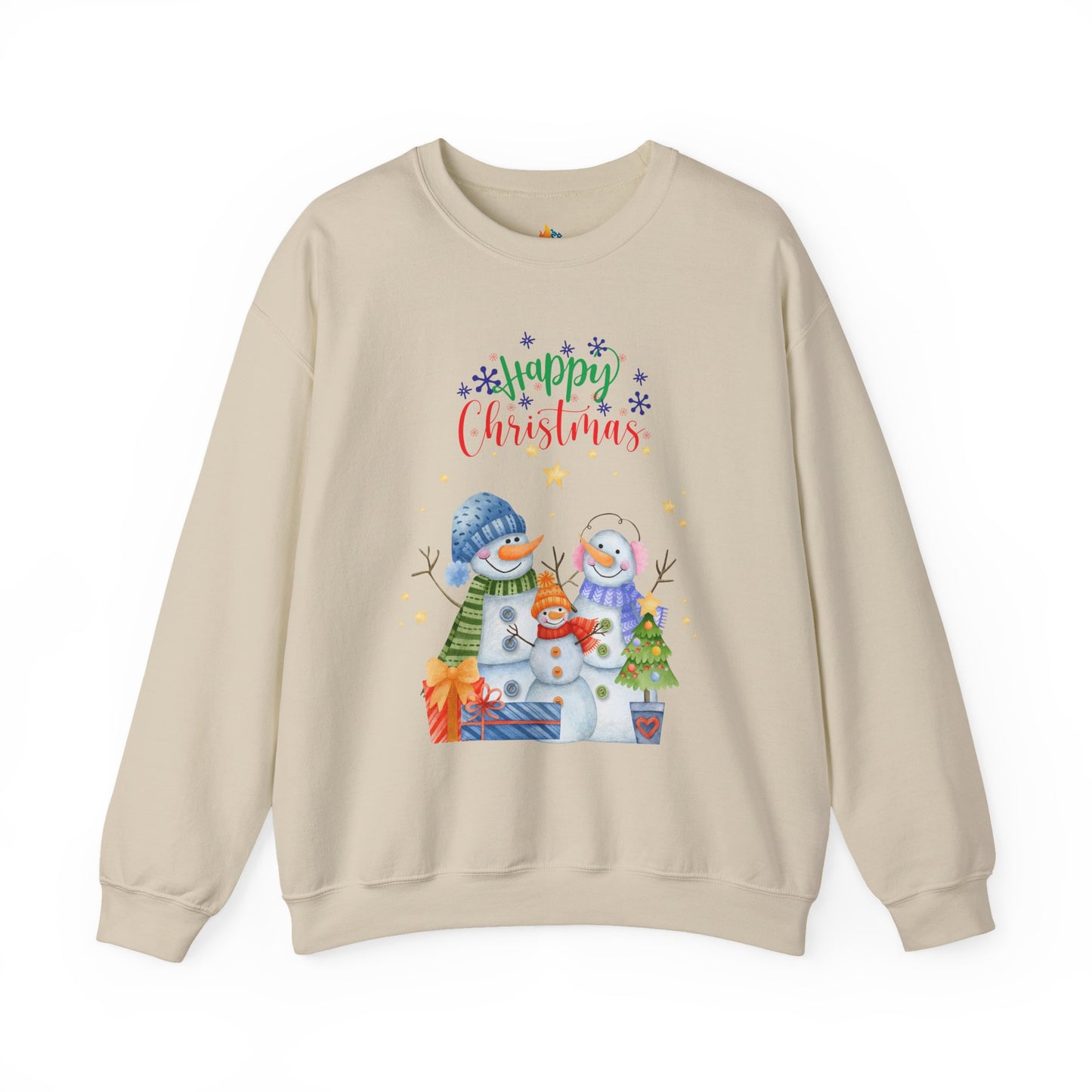 Snowman Happy Christmas Sweatshirt, Unisex Crewneck, Holiday Season Outfit, Winter Sweatshirt