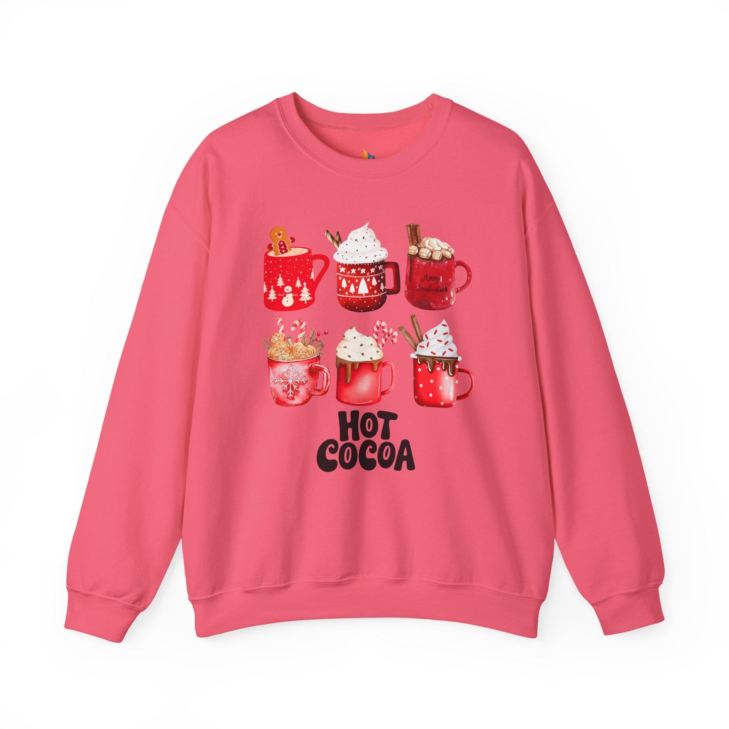 Hot Cocoa Christmas Sweatshirt, Unisex Crewneck, Holiday Season Outfit, Winter Sweatshirt